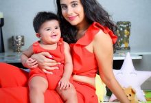 Photo of लाल रंग के पटियाला सलवार सूट में पोज़ देती नजर आई चारू-राजीव की 11 महीने की बेटी जियाना